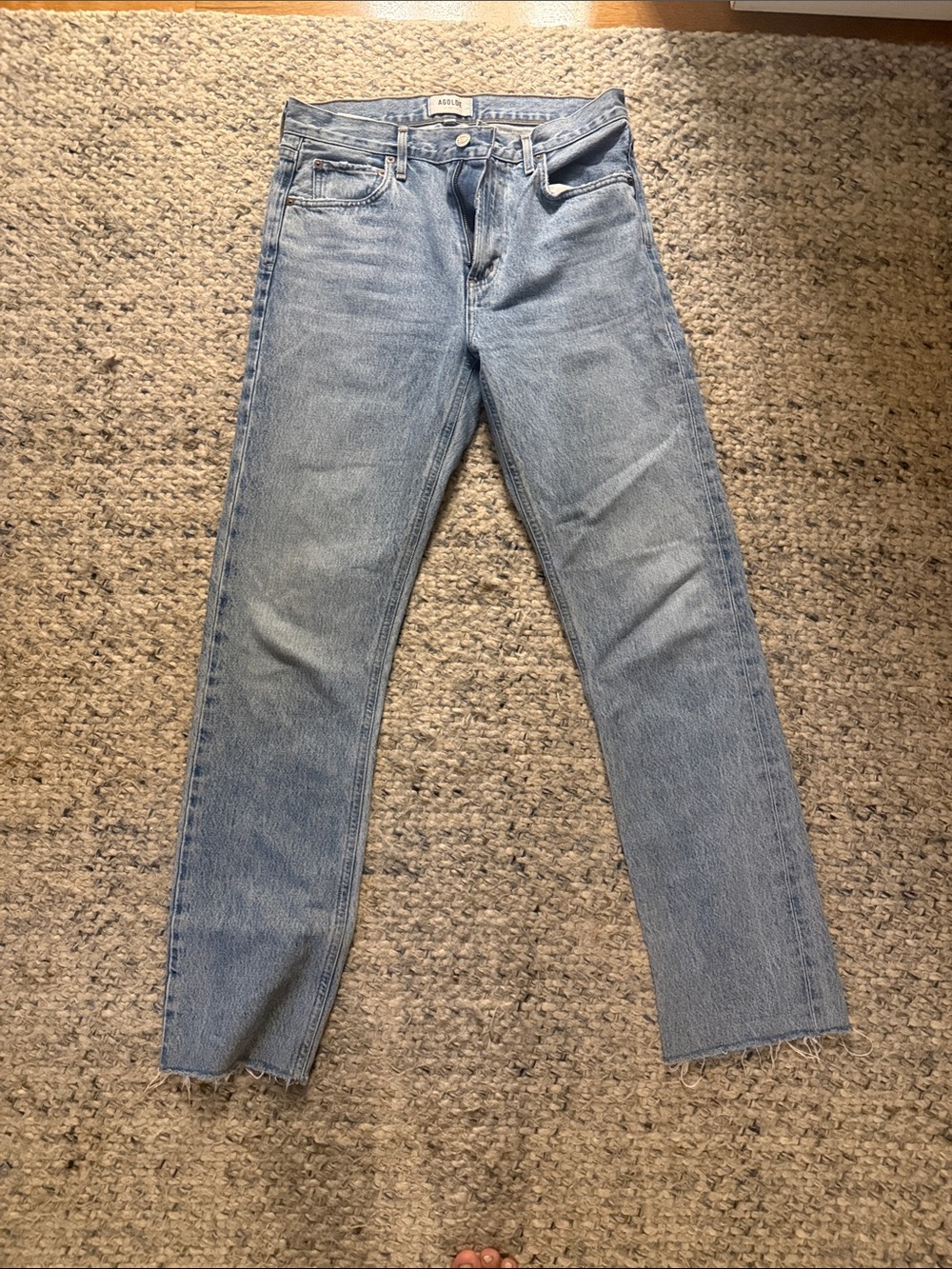 Agolde Light Blue Straight Leg Women's Jeans